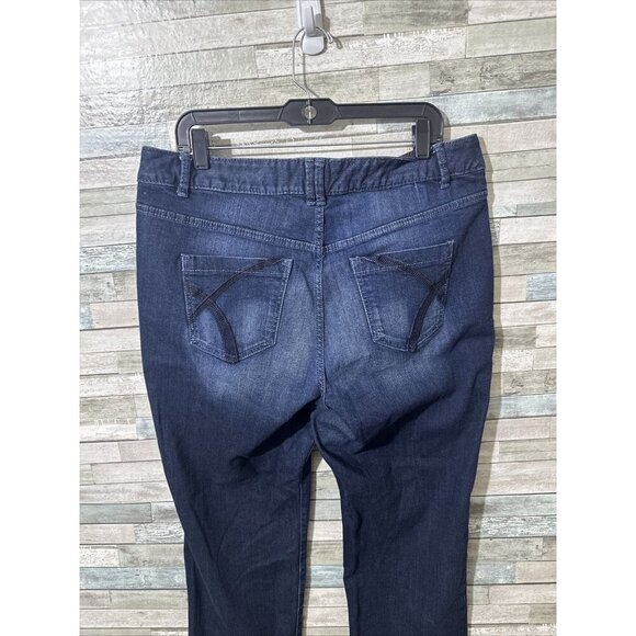 Women’s Lane Bryant Denim Jeans Dark Wash Straight Leg Plus Size 18 - Picture 12 of 15